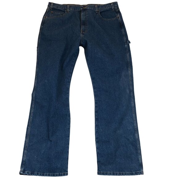 Dickies Mens Carpenter Jeans 38x34 Flex Workwear Straight Relaxed Blue Denim - Picture 1 of 12